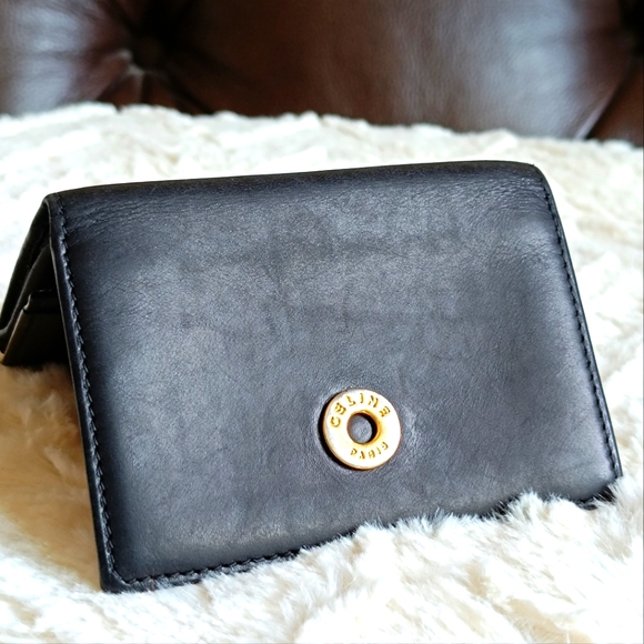 Rare Celine Card Holder/Wallet with Red Interior - Picture 2 of 15